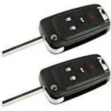 Key Fob Keyless Entry Remote Flip Shell Case  Pad, Set of 2
