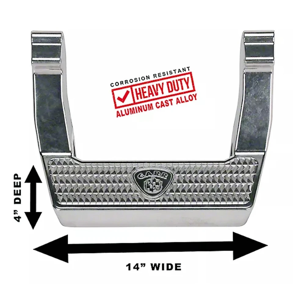 Carr LD XM3 Chrome Non-Slip 15" Side Steps for Dodge Ram 1500 2500 3500 Set of 2 - Imagem 3 de 4