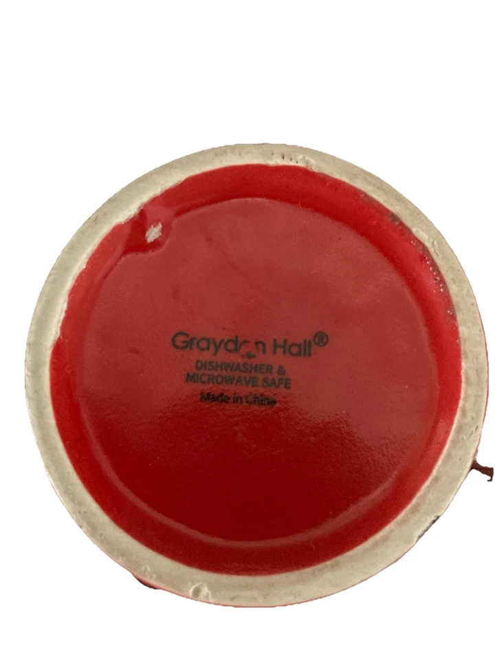 Taza de café Ombre roja a negra 13 oz Graydon Hall cerámica estilo arte Foto 4 de 4