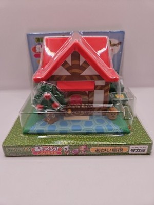 Animal Crossing Let's Make a Forest Wide House red Roof Figure Unopened Japan