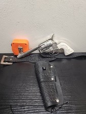 Vintage Mattel FANNER 50 Western Cap Gun White Antelope Grips WORKS Lone Ranger