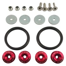 All-Fit Automotive QRRED-0RB Red Front Bumper Quick Release Kit