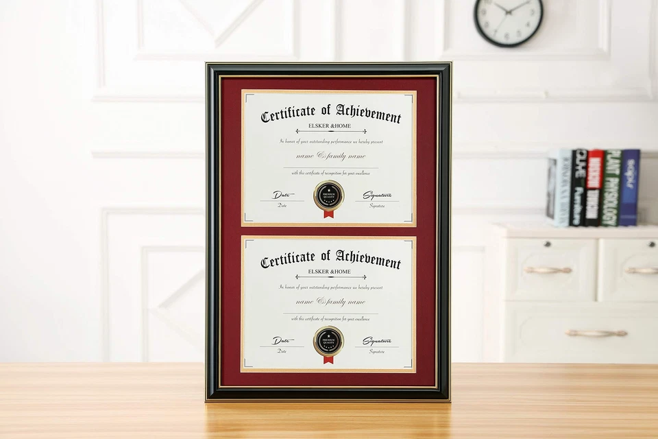 Double Diploma Frame Wood-Made for Certificates&Document for Two 8.5x11 Inch ... - Image 2 of 4