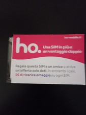 1 PZ SIM HO MOBILE nuovo no attivo SIM PER AMICI DA ATTIVARE TRAMITE APP