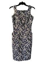 adrianna papell dress Sleeveless Multicolor Blue Sz 2 Sheath Career Business