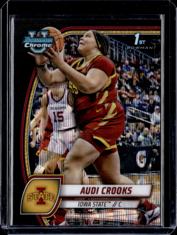 2024 Bowman Chrome U - Audi Crooks - 1st Bowman - Black Wave Refractor - #9