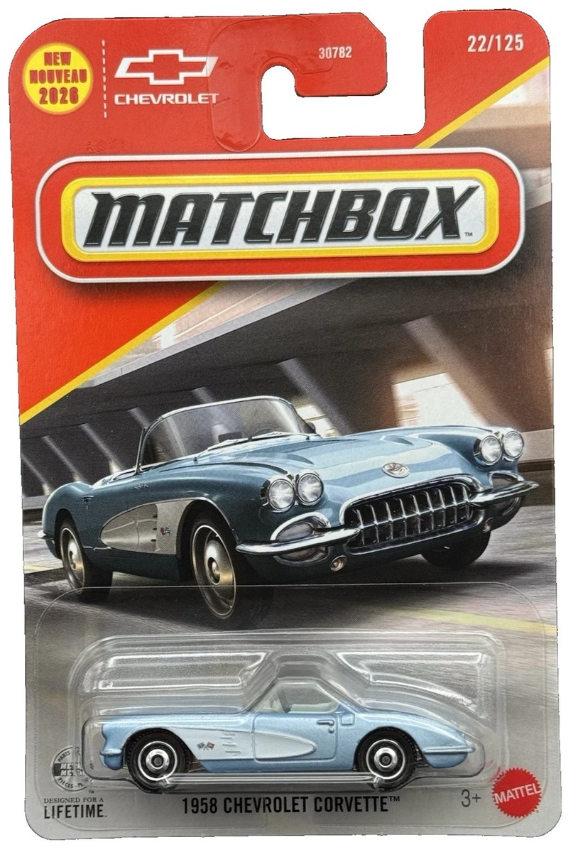 Matchbox Blue 1958 Chevrolet Corvette 22/125 2026 | eBay