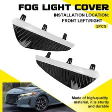 1-2x Front Fog Light Lamp Cover Bezel W/Chrome Trims For Nissan Sentra 2024-2025