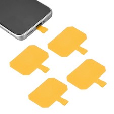 5pcs Phone Tether Tab, Universal Octagonal Phone Lanyard Patch, Yellow