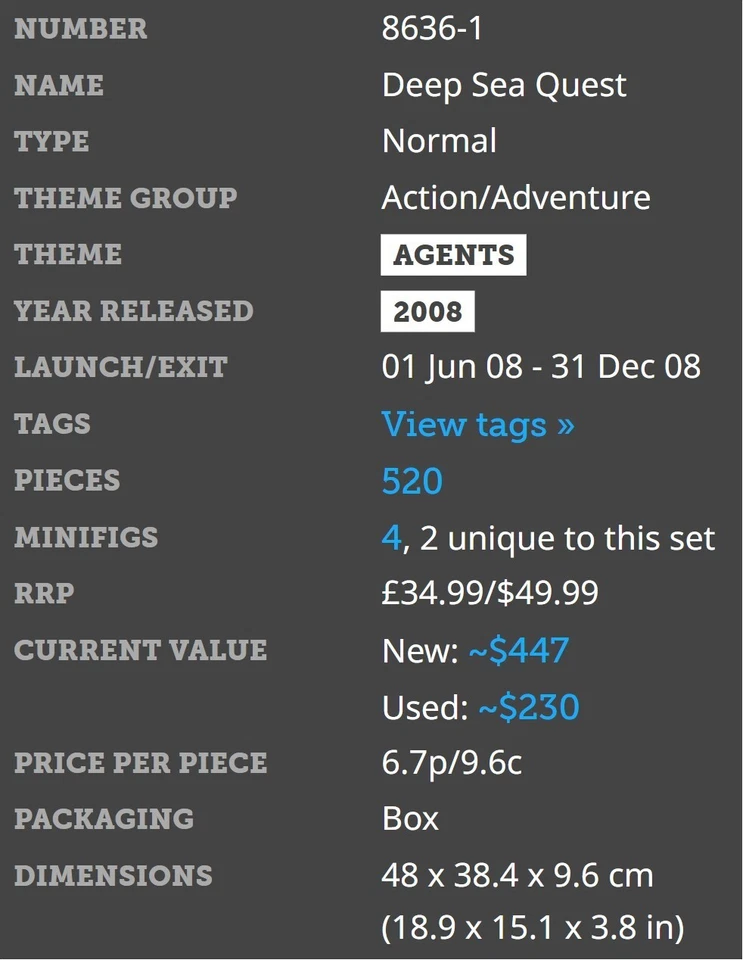 [New] LEGO Agents 8636 Mission 7 Deep Sea Quest GLOW IN DARK OCTOPUS RARE 2008! - Image 4 of 4