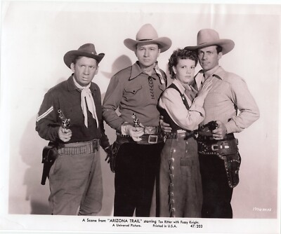 Tex Ritter & Fuzzy Knight Hand Signed Index Cards + Photograph + GOA | eBay