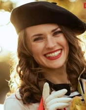 Ophelia Roe Women's Cap Plain Beret Hat Size 11 3/4" Black