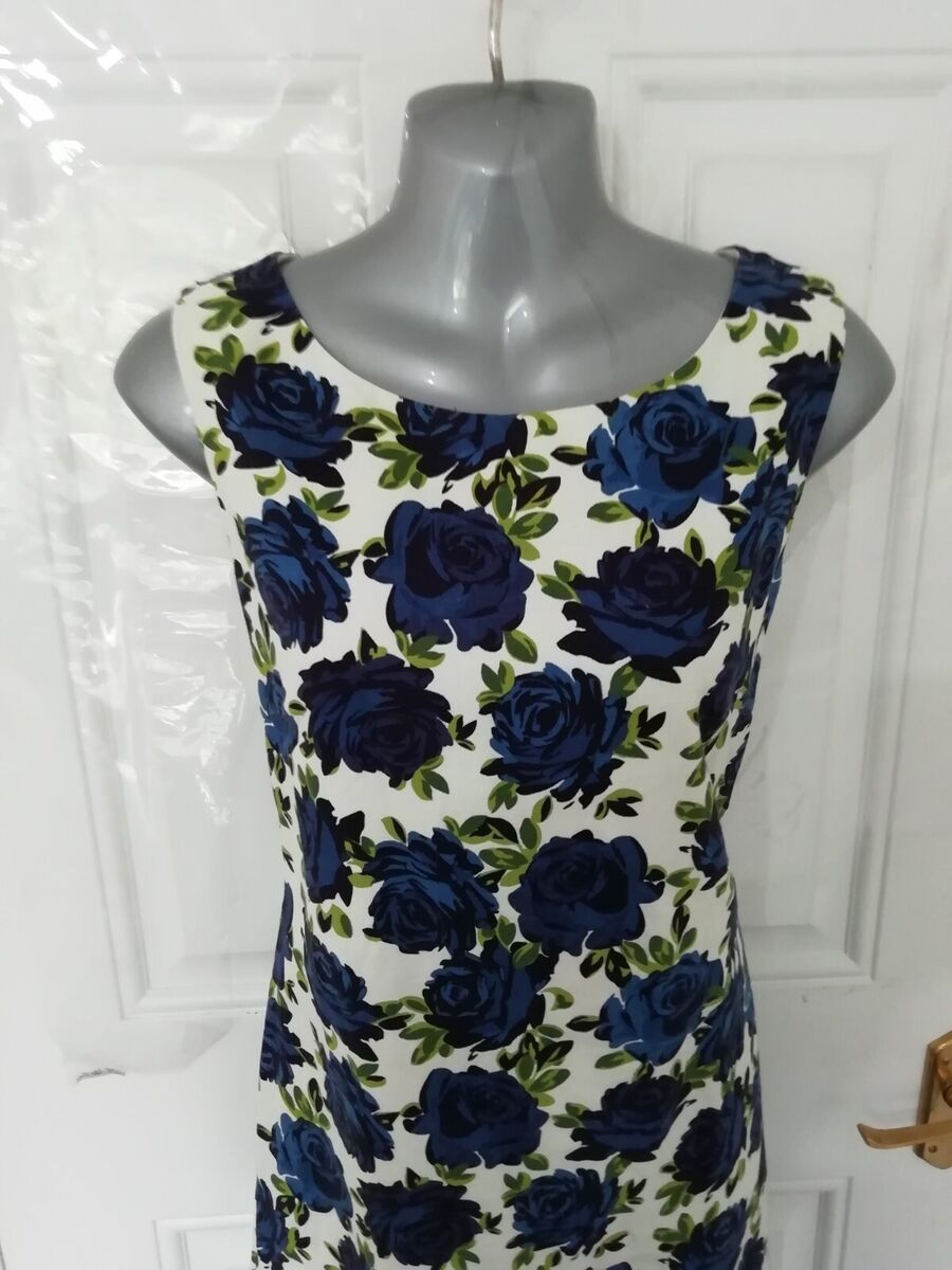 laura ashley＊Blue rose flower dress