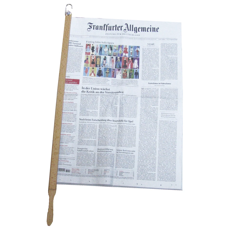 Deluxe Zeitungshalter Zeitungsstock Buche Zeitung Magazin Speisekarte Halter - Bild 1 von 1