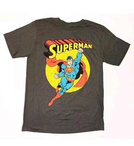 Licensed Classic Superman - T-shirt grafica grigia grande da uomo
