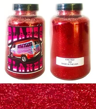 Blakes Metal Flake .008 Fire Red Bright Hot Rod custom automotive 5oz jar