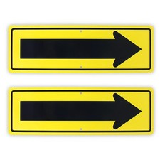 2-Pack Large Arrow Symbol Signfor Indoor or Outdoor Use  18"x 6" .04" Aluminum...