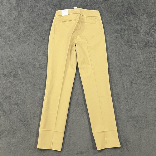 NWT Talbots Cream Yellow Chatham Ankle Casual Trouser Pants Women's Size 4