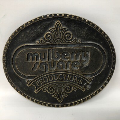 VTG Mulberry Square Productions Belt Buckle Benji Movies Wyoming Studio Art Work