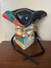 VENETIAN MASQUERADE MASK Carnival Mardi Gras Beautiful RED BLACK GREEN