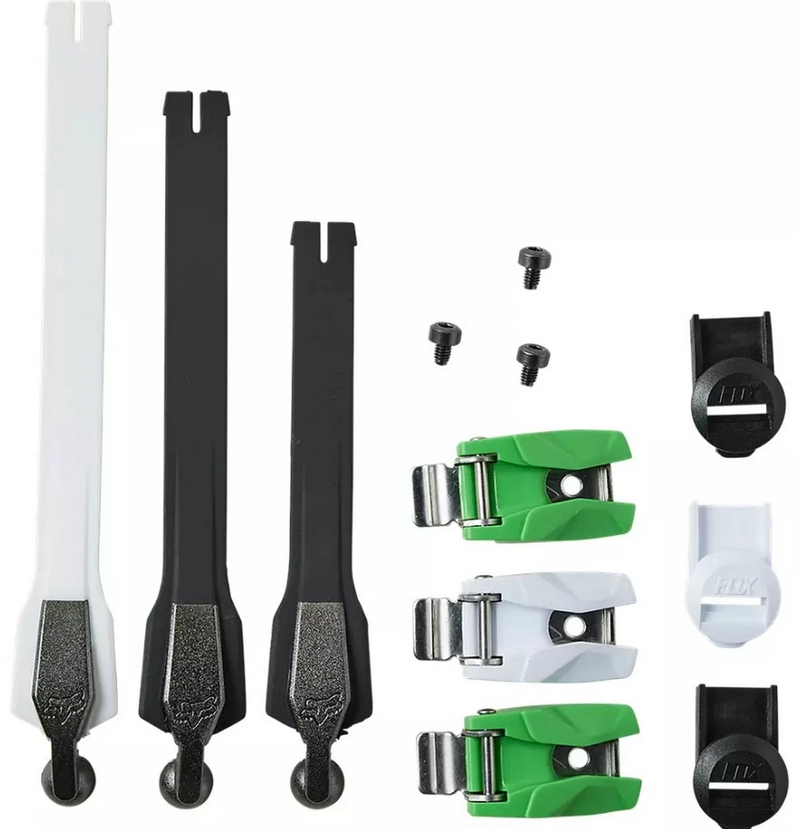 Fox Racing MX16 Comp 8 Boot Replacement Buckle Strap Kit White Black Green