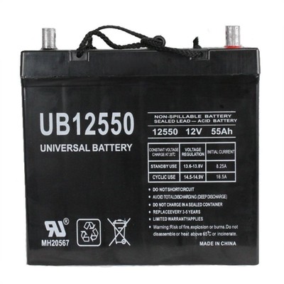 UPG UB12550GRP22NFALT912-UB12550 45825 12V 55AH 22NF Battery Scooter Wheelchair 