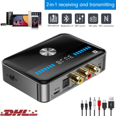 2 in 1 Bluetooth 5.3 Sender Empfänger Wireless USB Aux Audio Transmitter Adapter