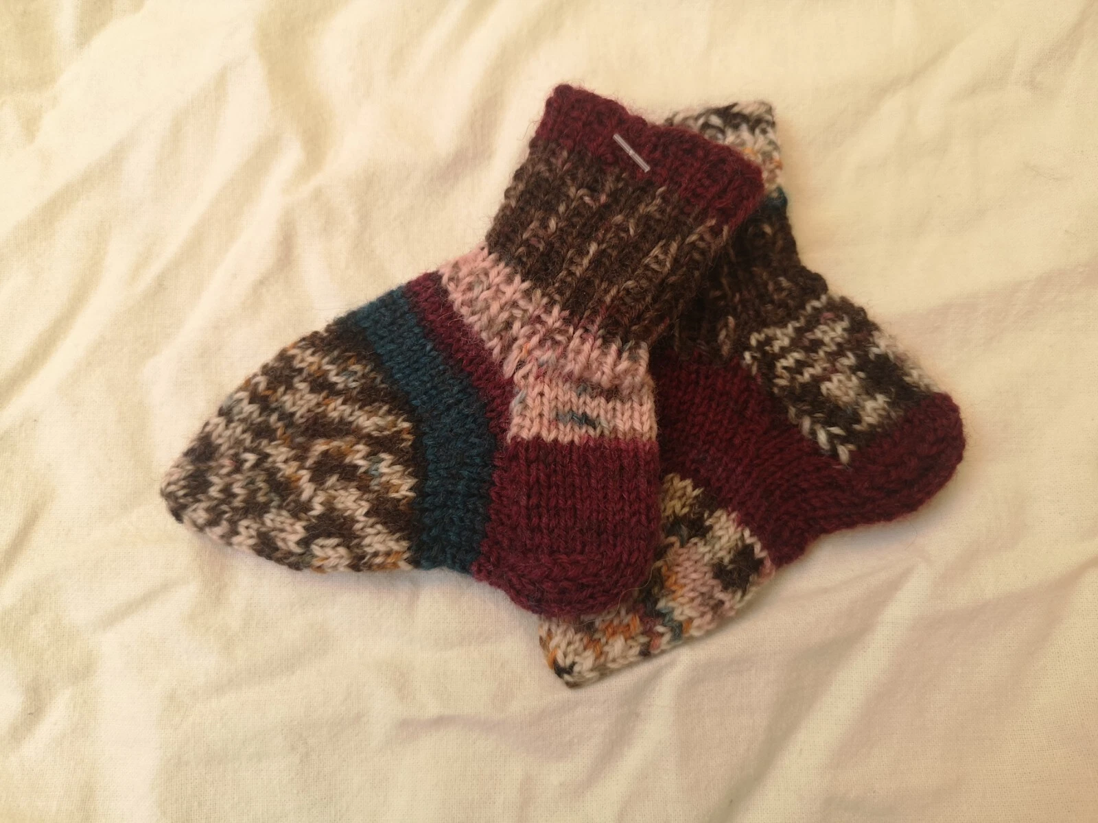 Unique Handmade Hand-Knitted Newborn Baby Wool Socks Winter Socks