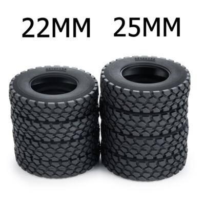 1/2/4pcs 22MM/25MM Width Tire Tyre 85MM OD For 1/14 RC Tamiya Tractor Truck Car