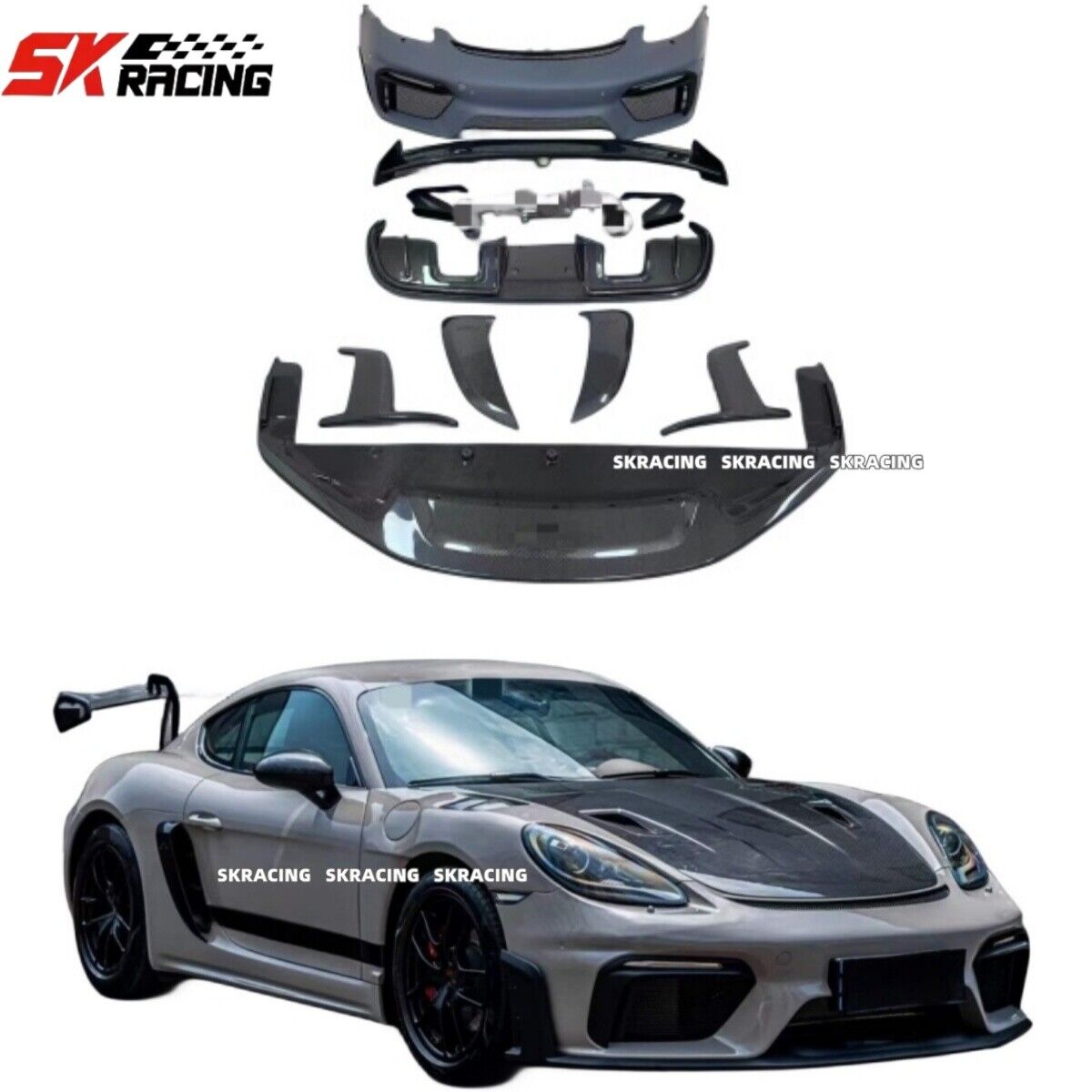 Full Hood & Fender + Mirror Kit | PORSCHE 718 CAYMAN T 2020 Full Hood & Fender + Mirror Kit | PORSCHE 718 CAYMAN T 2020