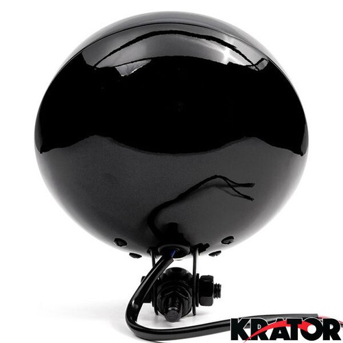 Motorcycle Head Light Mesh Grill Cover Housing Lens Black & Chrome 6" Cruiser - Picture 4 of 8