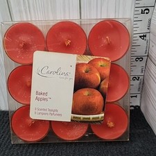 Scented Candles Baked Apples 9 pc tealight NOS Made In USA Carolina Time for You