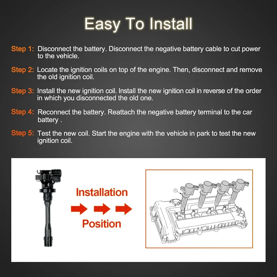 Ignition Coil+Spark Plug+Wire For CHRYSLER MITSUBISHI DODGE 2.4L 2.0L 1.8L UF295 Foto 2 de 4