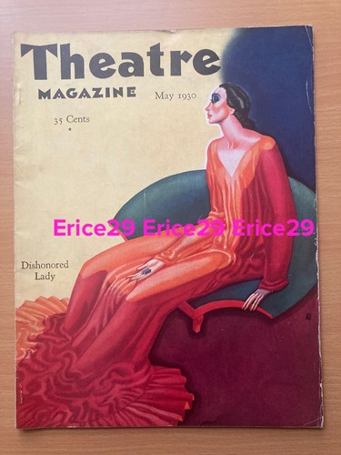 Theatre Magazine May 1930 w/ Dishonored Lady on Cover