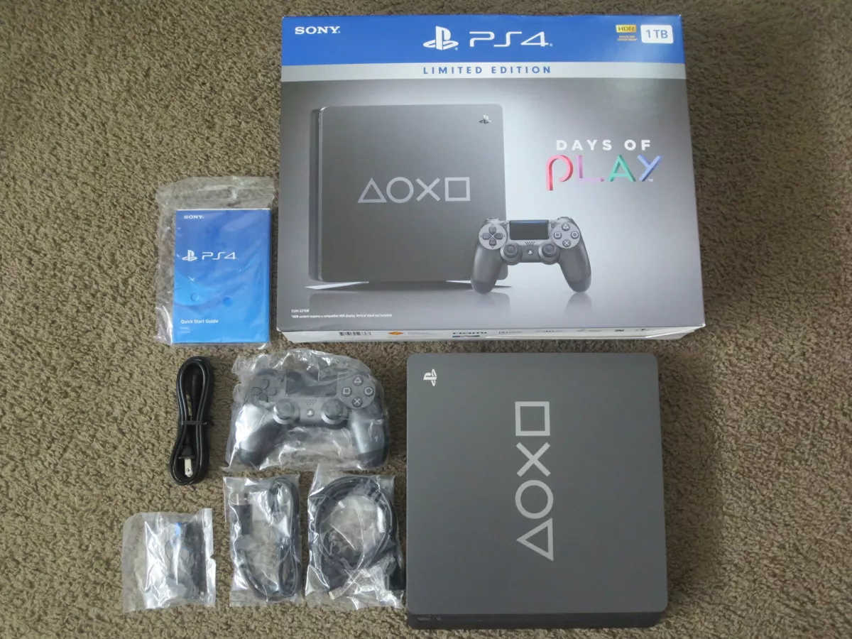 Best Buy: Sony PlayStation 4 Days of Play Limited Edition 1TB Console Steel  Black 3003979