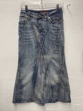 Y2K Women's Baby phat Denim Maxi Skirt