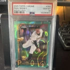 2025 Topps Chrome #300 Paul Skenes Aqua Lava Refractors #/199