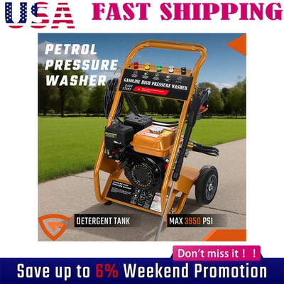 #ad Gas Pressure Washer Gas Powered Washer 3950 PSI 2.6 GPM 212cc 5 Nozzle 26ft Hose $266.95