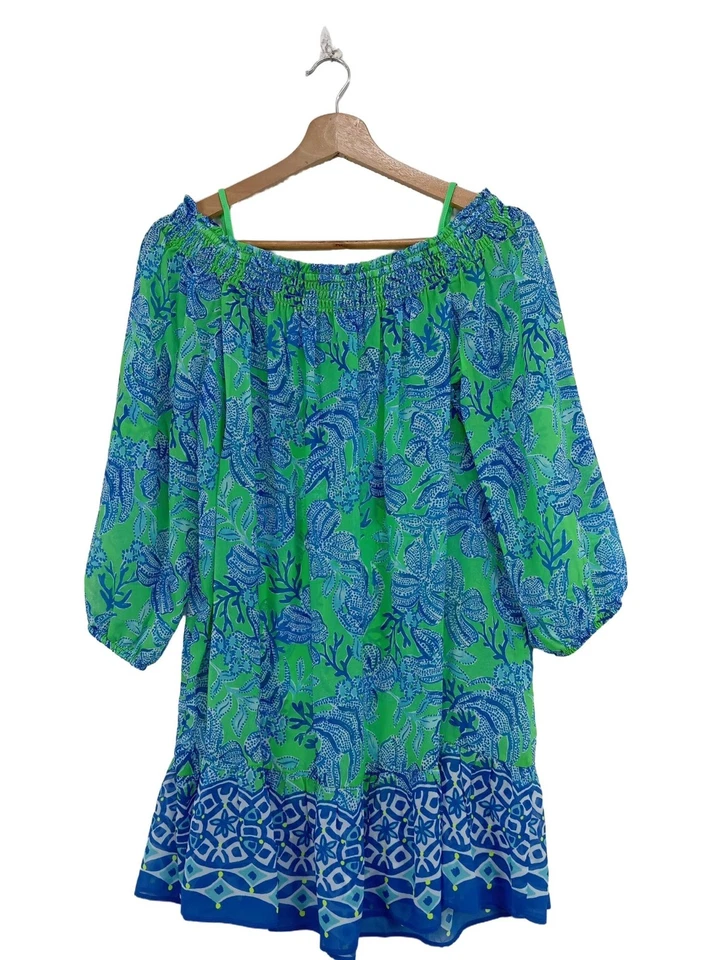 LILLY PULITZER Tunique-blouse Dames Blouse T EU 36 bleu-vert style décontracté - Photo 2/4