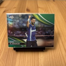 Novak Djokovic 2025 Topps Chrome Tennis #100 Green Refractor /99
