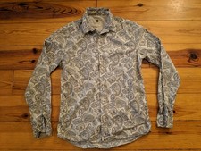PRETTY GREEN MEN'S SLIM FIT PAISLEY SHIRT VGC SIZE S 