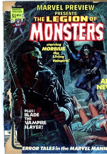 Marvel Preview #8 Comic Book Magazine Legion Of Monsters Blade Morbius!!