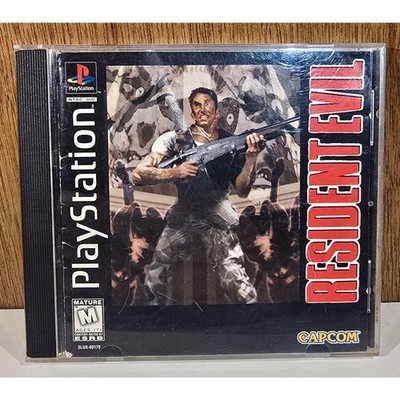 Resident Evil Sony PlayStation PS1 Capcom Black Label Disc Manual Untested 1996