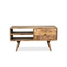 SOLID MANGO WOOD GEO LIGHT MANGO COFFEE TABLE 