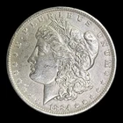 1884-O Morgan Silver Dollar AU