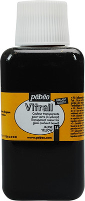 Vitrail, Stained Glass Effect Paint, 250 Ml Bottle - Yellow, 8.45 Fl Oz (Pack of