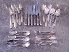 WMF 200 Kreuzband Tafelbesteck 6 Personen 30 Teile Messer 24.5 cm Silber 90er