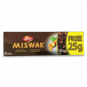 Dabur Miswak au clou de girofle dentifrice 75g 50g + 25g gratuit