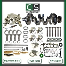 RANGE ROVER JAGUAR 204DTA 2.0D TWIN TURBO FORGED CRANKSHAFT PISTONS REBUILD KIT