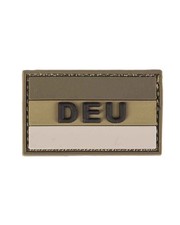 BW Patch 3D "DEU" PVC m. Klett large, Camping, Outdoor, Military   -NEU-